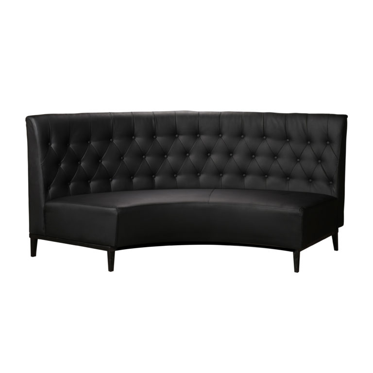 Curved Black Banquette