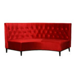 Curved Red Banquette