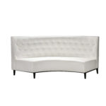 Curved White Banquette