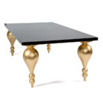 Nicole Dining Table Black And Gold