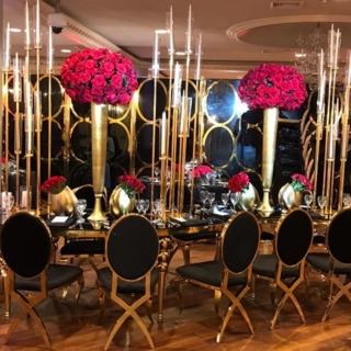 Silver events décor for parties