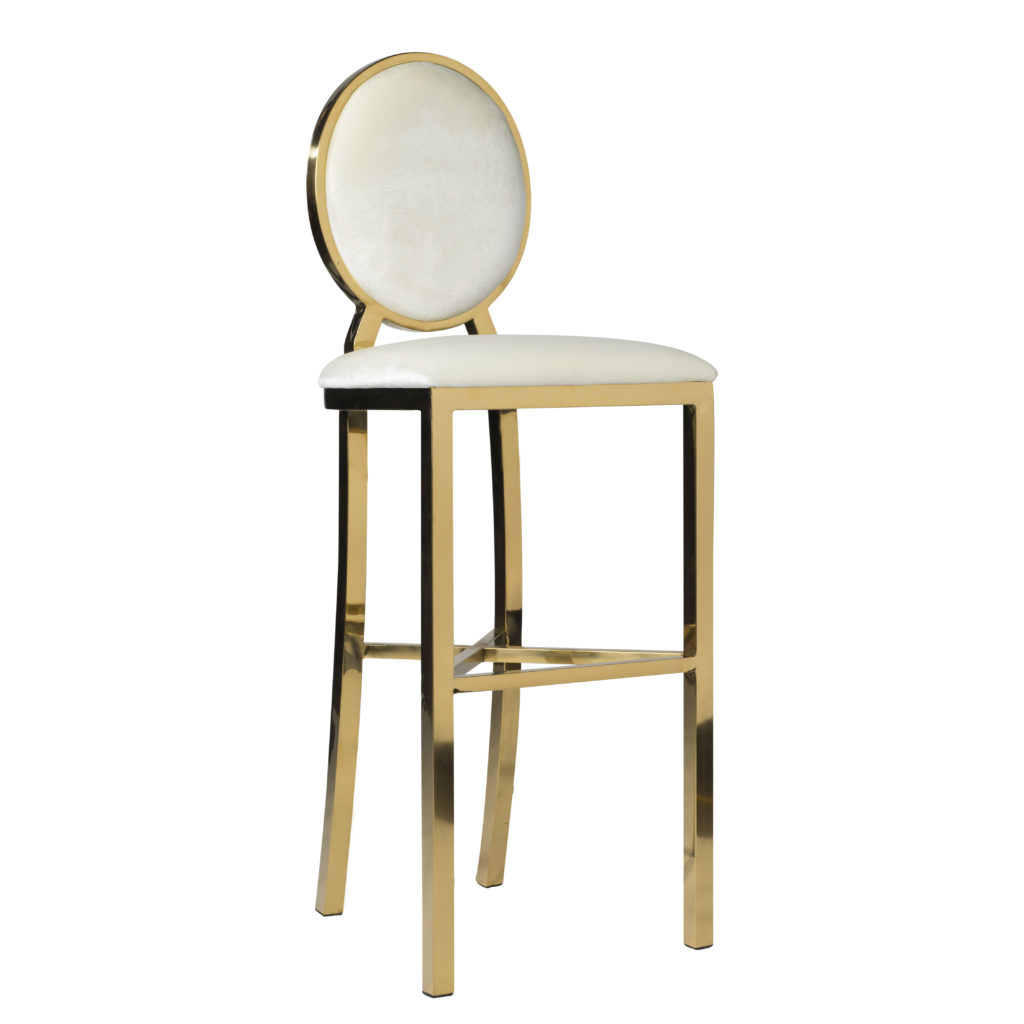 Bark Bar Stool Gold Silvera