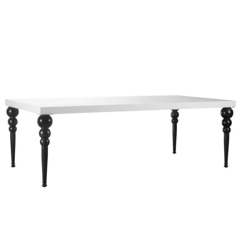 Cartier Dining Table White & Black