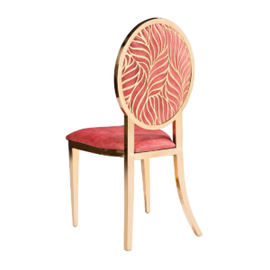 3D Beverly Coral - Gold chair
