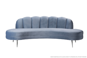 Swan Sea Blue Sofa – Silver