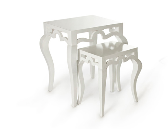 Tiffany Nesting Tables White