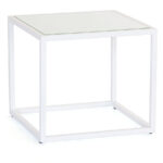 Mod White Square Side Table