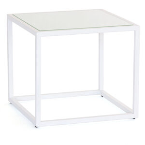 Mod White Square Side Table