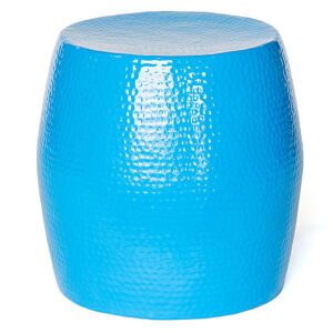Pop Hammered Stool/Side Table Blue