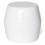 Pop Hammered Stool/Side Table White