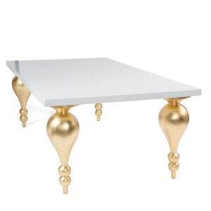 Nicole Dining Table White And Gold