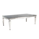 Madison Dining Table Silver/Black