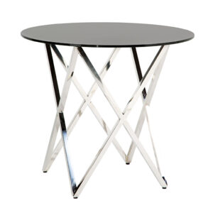 Opulence Cafe Table Silver/Black