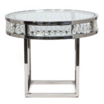 Le Crystal Round Cafe/Cake Table Silver