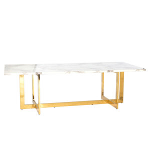Hudson Dining Table Gold/Marble
